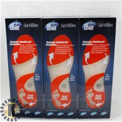 3 PAIRS OF NEW GEL GENIE INSOLES MEN'S SZ MEDIUM