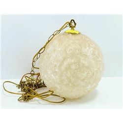 MID CENTURY MODERN HANGING BALL SWAG LAMP FROM