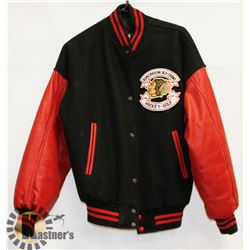 VINTAGE LADIES LEATHER MOTORCYCLE JACKET SIZE 12.