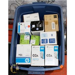 LOT OF VARIOUS PRINTER CARTRIDGES INCLUDING HP