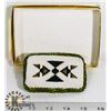 Image 1 : BEADED NATIVE BELT BUCKLE