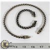 Image 1 : TWO TONE METAL NECKLACE / BRACELET, DRAGON MOTIF