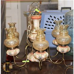 VINTAGE 6 LIGHT CHANDELIER