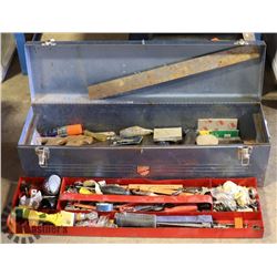 BEACH METAL TOOL BOX W/TOOLS