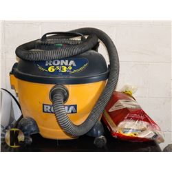 RONA 6.5 GAL. 3HP SHOP VAC W/BAGS