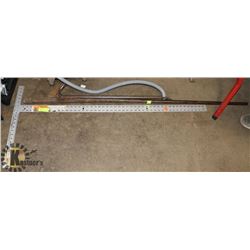 LARGE PRY BAR, CROW BAR, AND T SQUARE