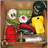 Image 1 : LARGE BOX OF CAMPING/SURVIVAL GEAR INCL.