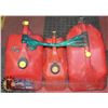 Image 1 : BUNDLE OF 3 GAS PLASTIC JERRY CANS - 2 X