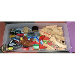 LARGE WOODEN TRAIN SET APPROX.