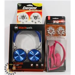 BLACKWEB, ATECH HEADPHONES, HEARING BATTERIES
