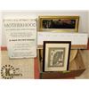 Image 1 : MOTHERHOOD PLAQUE,FRAMED PICTURES AND WEEKLY WHITE