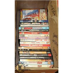 BOX OF ABOUT 40 TOTAL DVDS INCL DEXTER, GLEE,