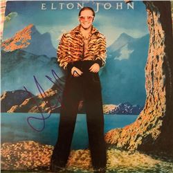 Signed Elton John Caribou Album Cover