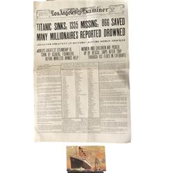 Titanic Newspaper & Postcard Replicas