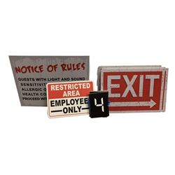 Hell Fest Exit and Maize Signs Movie Props