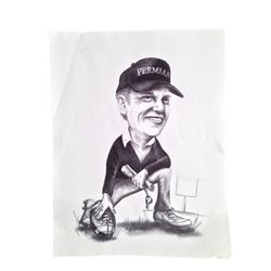 Friday Night Lights Coach Gaines (Billy Bob Thornton) Caricature