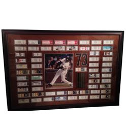 Barry Bonds Signed Photo with 2001 Season Tickets