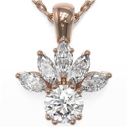 1.5 ctw Diamond Designer Necklace 18K Rose Gold