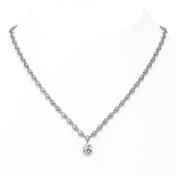 13 ctw Diamond Designer Necklace 18K White Gold