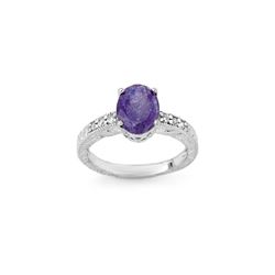 2.68 ctw Tanzanite & Diamond Ring 18K White Gold
