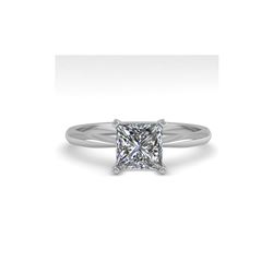 1.01 ctw Princess Cut VS/SI Diamond Engagement Ring 18K White Gold