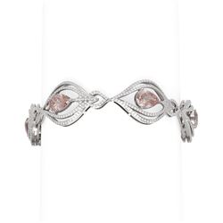 18.37 ctw Morganite & Diamond Bracelet 18K White Gold