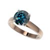 Image 1 : 2.50 ctw Certified Intense Blue Diamond Engagement Ring 10K Rose Gold