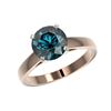 Image 2 : 2.50 ctw Certified Intense Blue Diamond Engagement Ring 10K Rose Gold