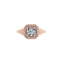1 ctw Solitaire Certified VS/SI Diamond Ring 18K Rose Gold