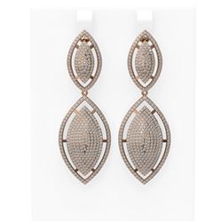 6 ctw Diamond Earrings 18K Rose Gold