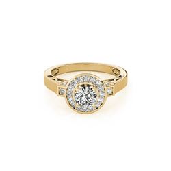 1.75 ctw Certified VS/SI Diamond Halo Ring 18K Yellow Gold