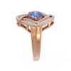 Image 2 : 3.47 ctw Tanzanite & Diamond Ring 18K Rose Gold