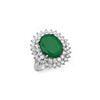 Image 1 : 10.83 ctw Emerald & Diamond Ring 18K White Gold