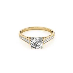 0.85 ctw Certified VS/SI Diamond Ring 18K Yellow Gold
