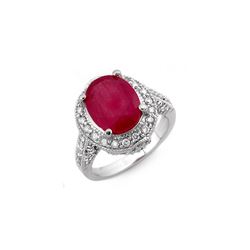 6.0 ctw Ruby & Diamond Ring 14K White Gold
