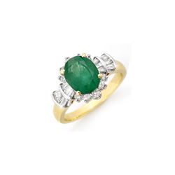 2.01 ctw Emerald & Diamond Ring 14K Yellow Gold