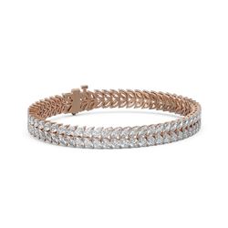 17 ctw Marquise Cut Diamond Designer Bracelet 18K Rose Gold