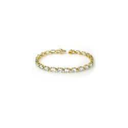 12.0 ctw Aquamarine Bracelet 10K Yellow Gold