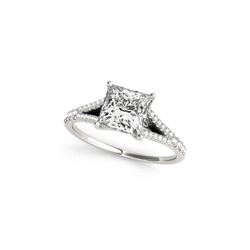 0.81 ctw Certified VS/SI Princess Diamond Ring 18K White Gold