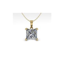 .50 ctw VS/SI Princess Diamond Designer Necklace 18K Yellow Gold