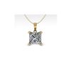 Image 1 : .50 ctw VS/SI Princess Diamond Designer Necklace 18K Yellow Gold