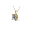 Image 2 : .50 ctw VS/SI Princess Diamond Designer Necklace 18K Yellow Gold