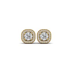 1.35 ctw Certified VS/SI Diamond Stud Micro Earrings 14K Yellow Gold