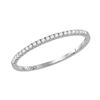 Image 1 : 10kt White Gold Round Diamond Timeless Stackable Band Ring 1/8 Cttw
