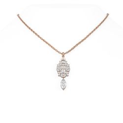 4.91 ctw Marquise Diamond Necklace 18K Rose Gold
