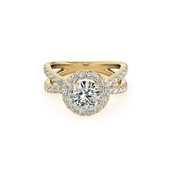 2.01 ctw Certified VS/SI Diamond Halo Ring 18K Yellow Gold