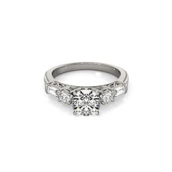 2.5 ctw Certified VS/SI Diamond Pave Ring 18K White Gold