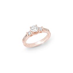 0.90 ctw Certified VS/SI Diamond Solitaire Ring 14K Rose Gold