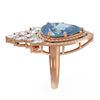 Image 2 : 13.86 ctw Blue Topaz & Diamond Ring 18K Rose Gold
