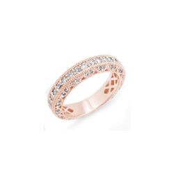 1.10 ctw Certified VS/SI Diamond Band 14K Rose Gold